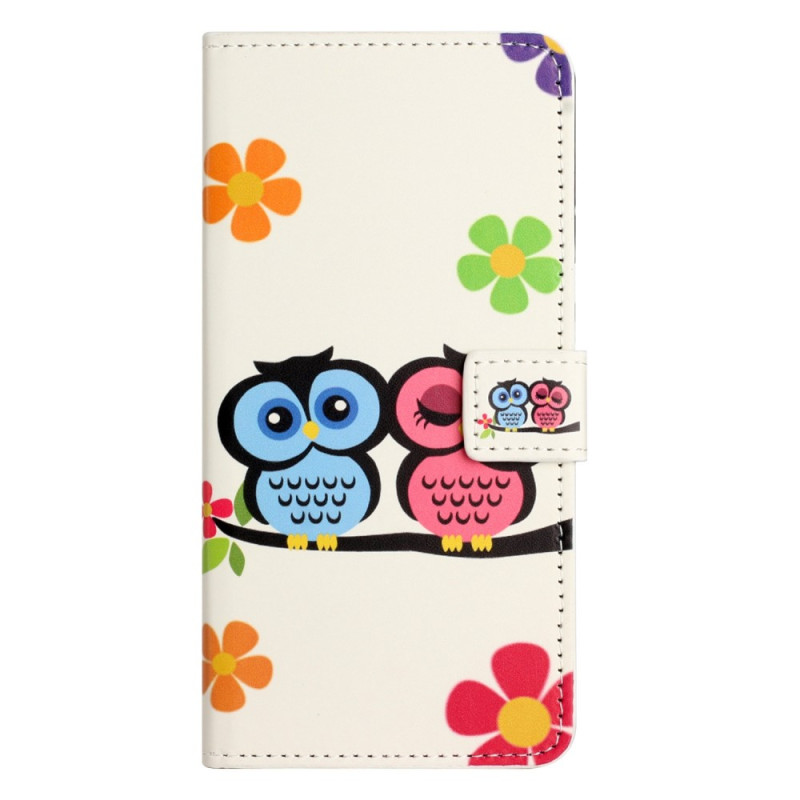Housse Moto E22 / E22i Couple de Hiboux