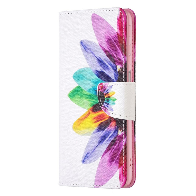 Housse Moto E32 Fleur Aquarelle