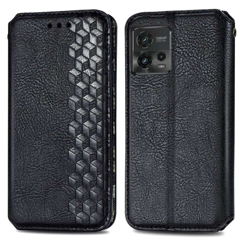 Flip Cover Moto G72 Cubes 3D