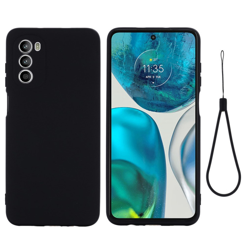 Coque Moto G82 5G / G52 Silicone Liquide à Lanière