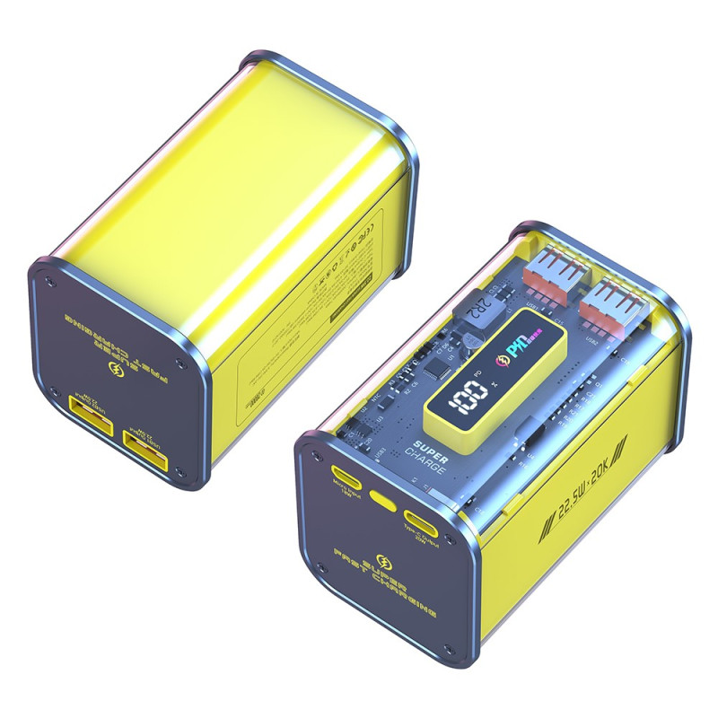 Batterie Externe Transparent Power Affichage Numérique