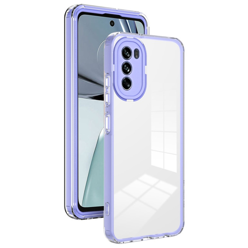 Coque Moto G62 5G Transparente Rebords Colorés