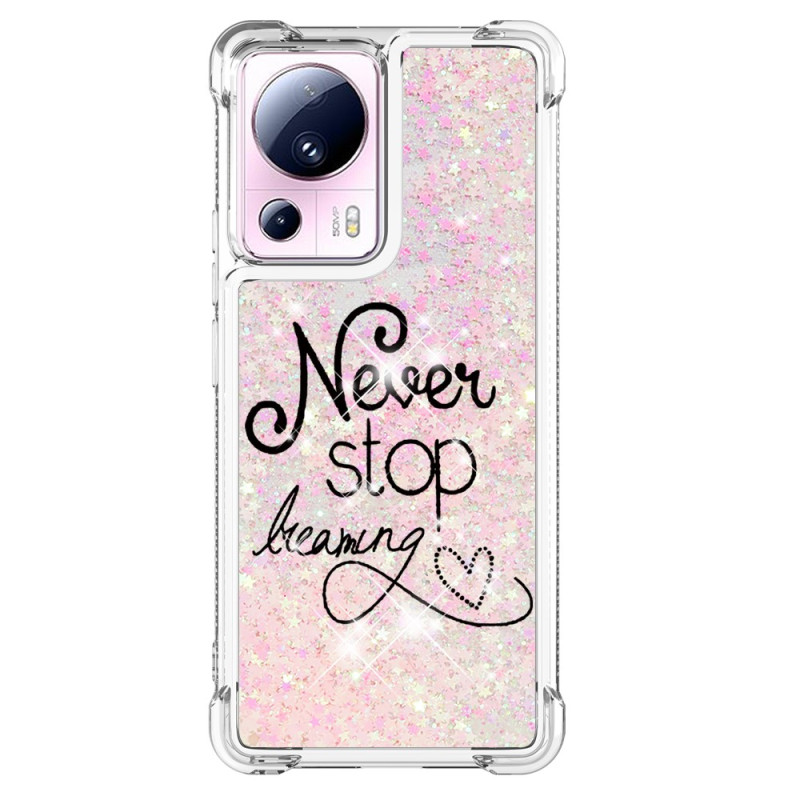 Coque Xiaomi 13 Lite Paillettes Never Stop Dreaming