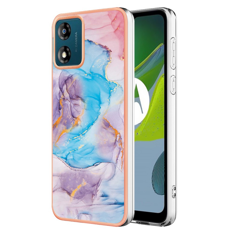 Coque Moto E13 Marbre Coloré