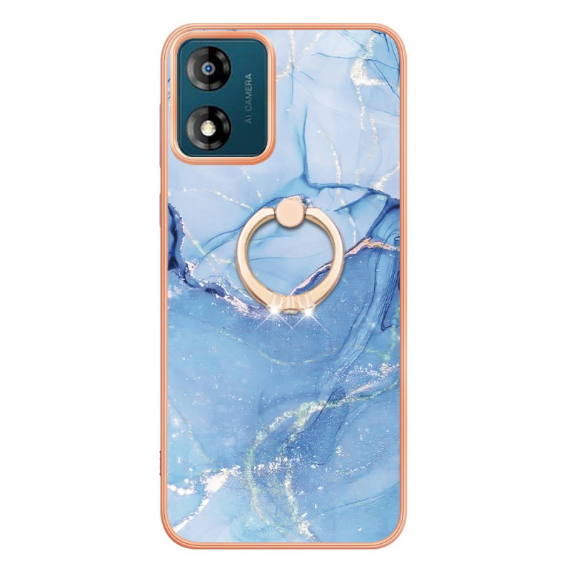 Coque Moto Effet Marbre avec Anneau-Support