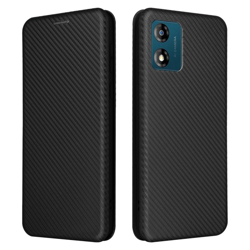 Flip Cover Moto E13 Fibre Carbone