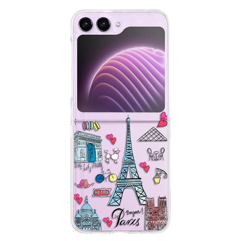 Coque Samsung Galaxy Z Flip 5 Transparente Paris