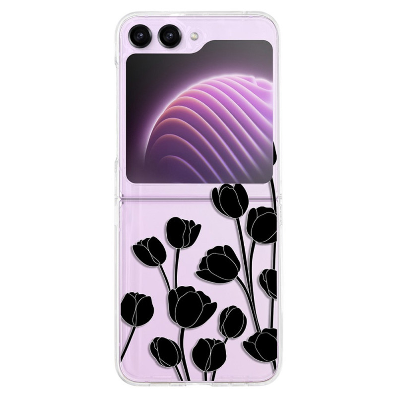 Coque Samsung Galaxy Z Flip 5 Transparente Tulipes
