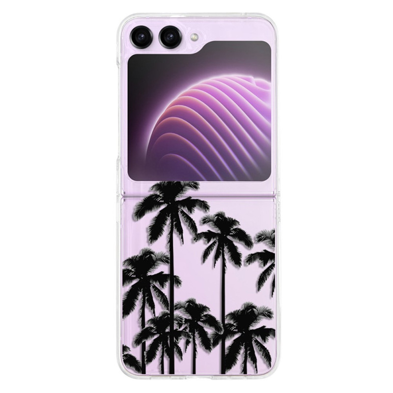 Coque Samsung Galaxy Z Flip 5 Transparente Palmiers