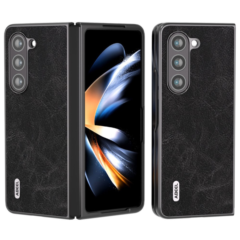 Coque Samsung Galaxy Z Fold 5 Simili Cuir Litchi ABEEL