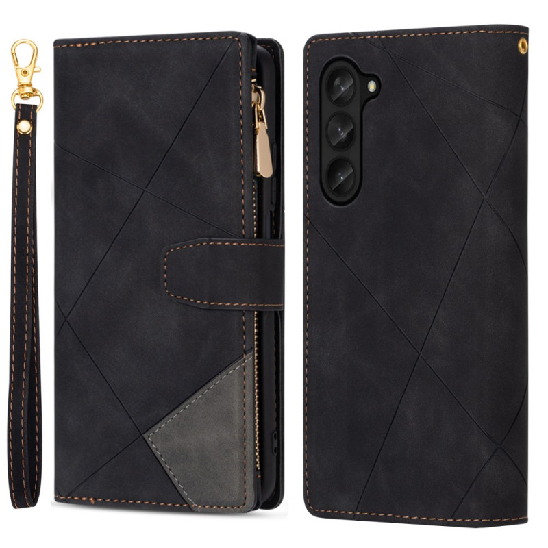 Housse Samsung Galaxy Z Fold 5 Porte-Monnaie avec Lanière