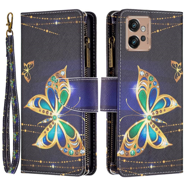 Housse Moto G32 Portefeuille Papillons