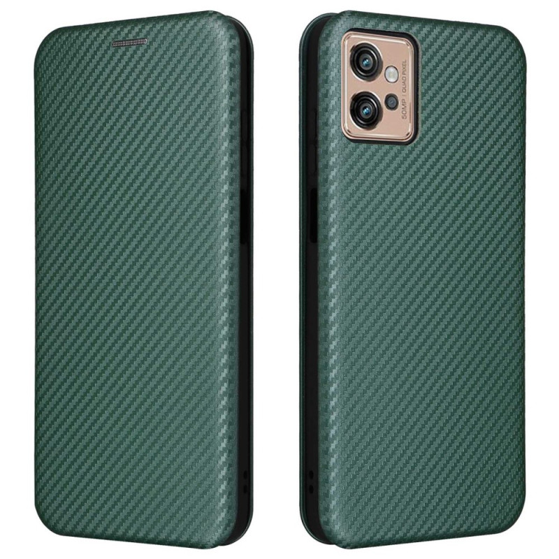 Flip Cover Moto G32 Fibre Carbone