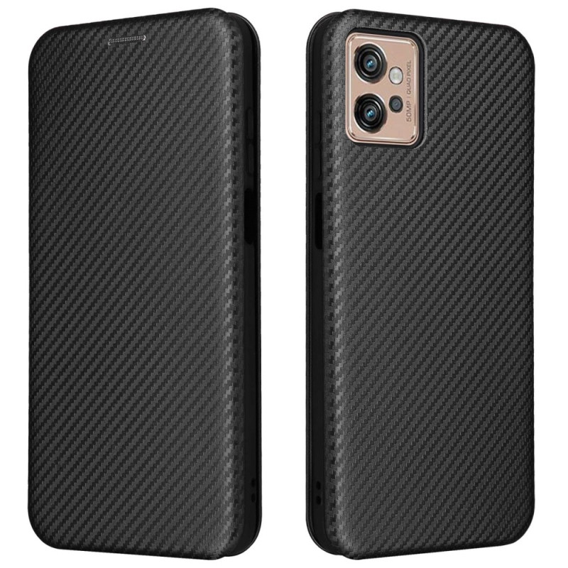 Flip Cover Moto G32 Fibre Carbone