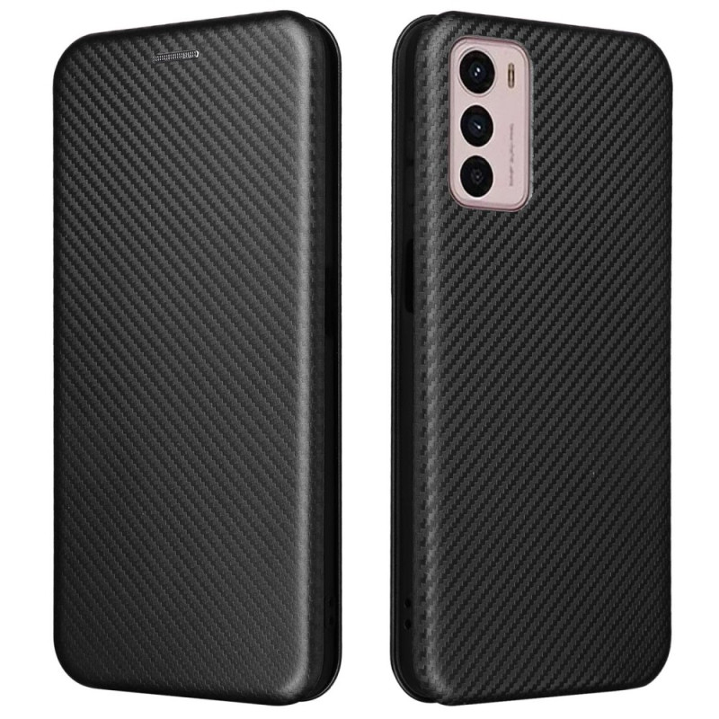 Flip Cover Moto G42 Fibre Carbone