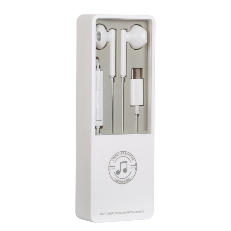 Ecouteur filaire USB Type-C 1,2 m Dudao blanc (X3C)