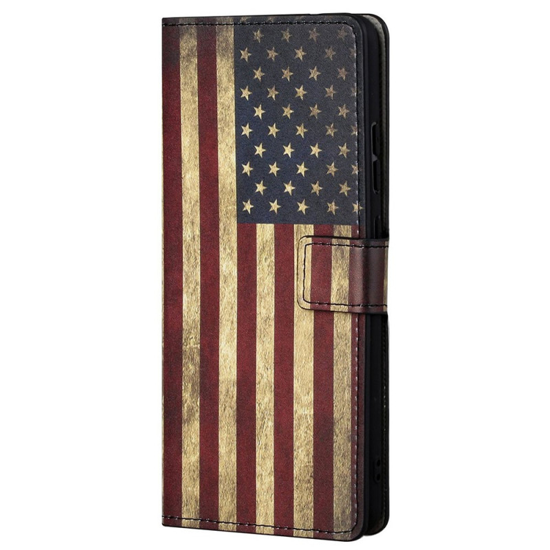 Housse Moto G22 Drapeau USA Vintage