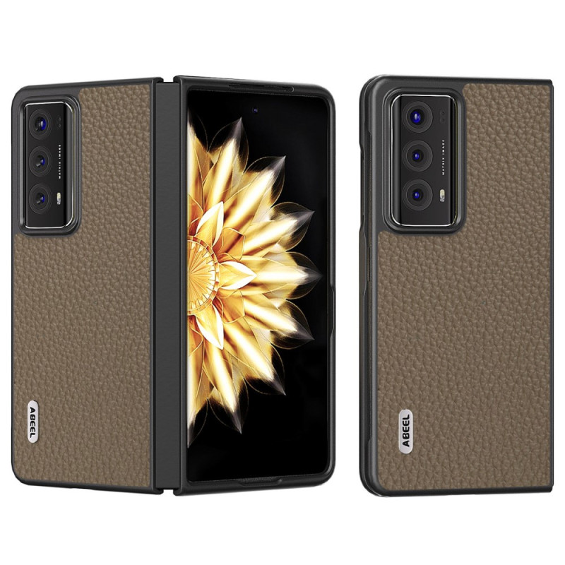 Coque Honor Magic V2 Cuir Litchi Véritable ABEEL