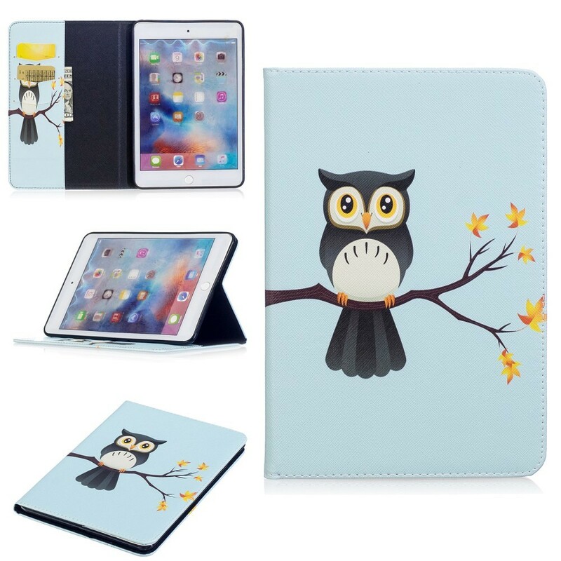 Housse iPad Mini 4 Hibou Perché Sur La Branche