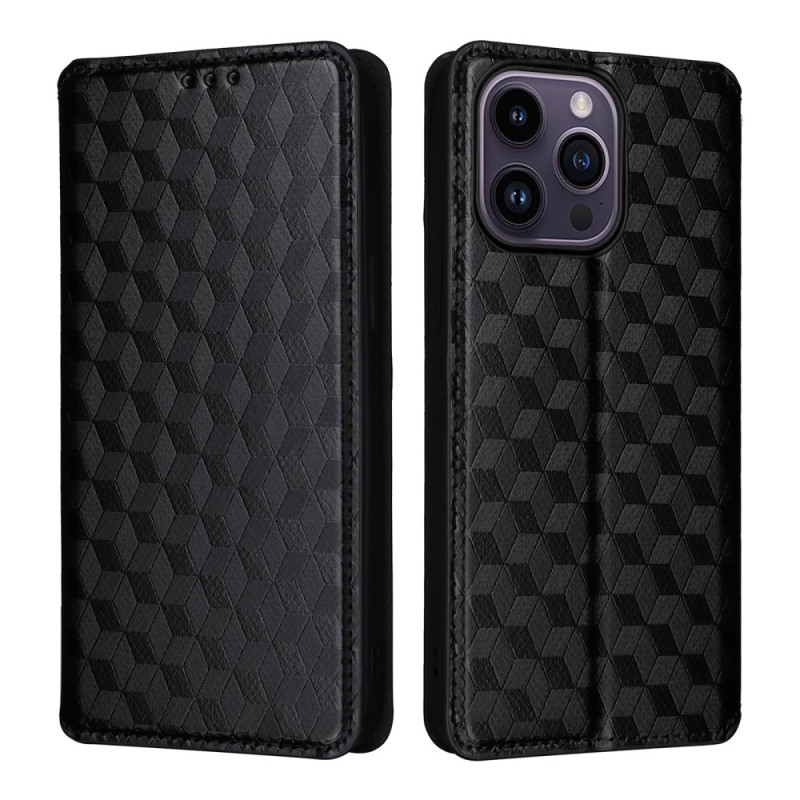 Flip Cover iPhone 15 Cubes 3D