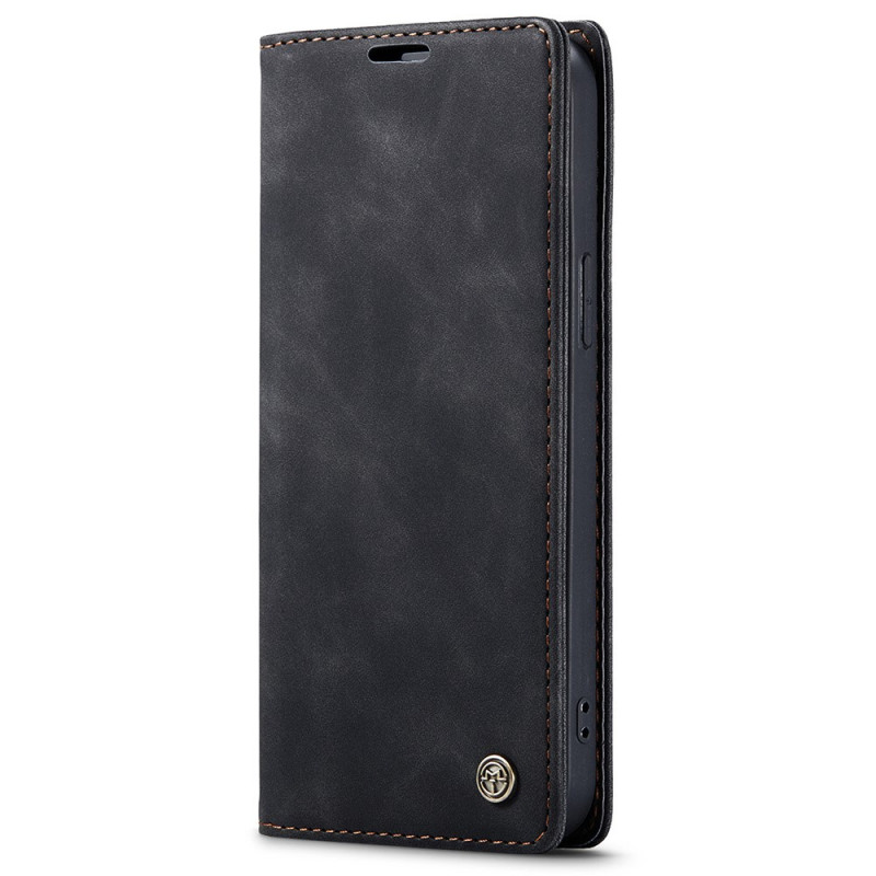 Flip Cover iPhone 15 Simili Cuir Vintage CASEME