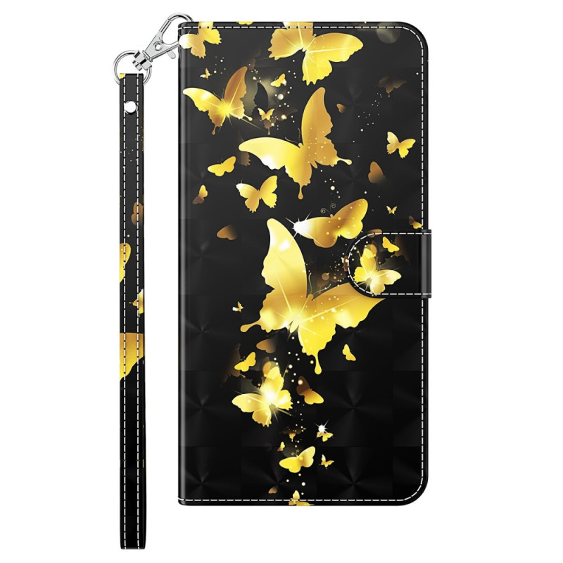Housse iPhone 15 Plus Papillons 3D à Lanière Housse iPhone 15 Plus Papillons 3D à Lanière