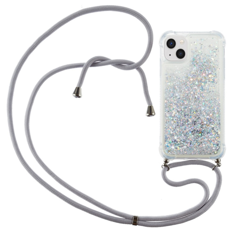Coque iPhone 15 Plus à Cordon Paillettes Coque iPhone 15 Plus à Cordon Paillettes