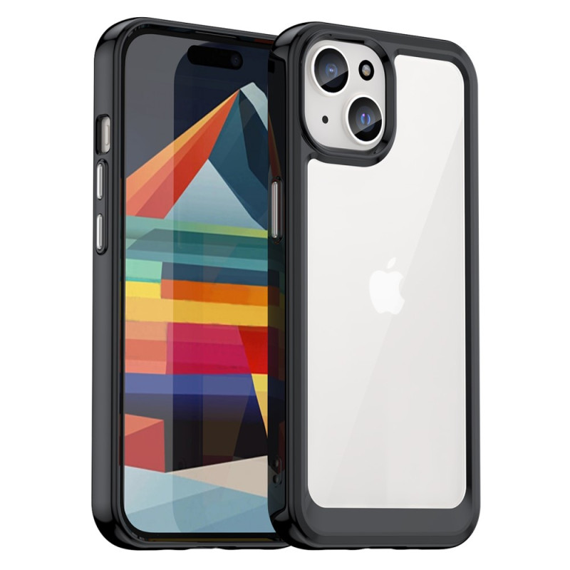 Coque iPhone 15 Plus Dos Acrylique et Rebords Silicone