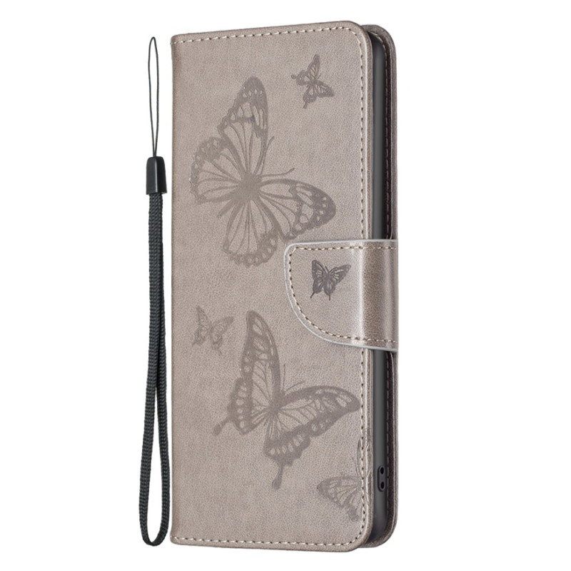 Housse iPhone 15 Plus Papillons Imprimés à Lanière Housse iPhone 15 Plus Papillons Imprimés à Lanière