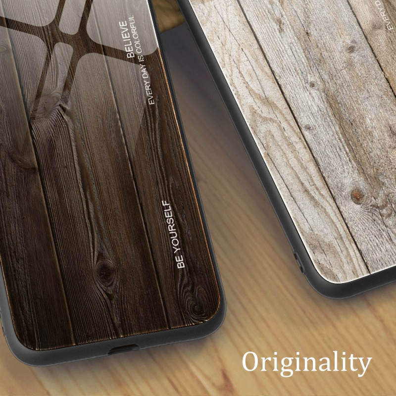 Coque iPhone X/XS en bois - Ecran de protection en verre trempé