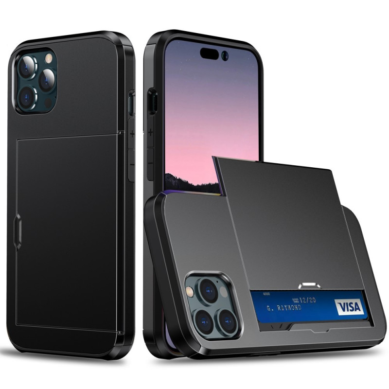 Coque iPhone 15 Plus Porte-Carte à Glissière Coque iPhone 15 Plus Porte-Carte à Glissière