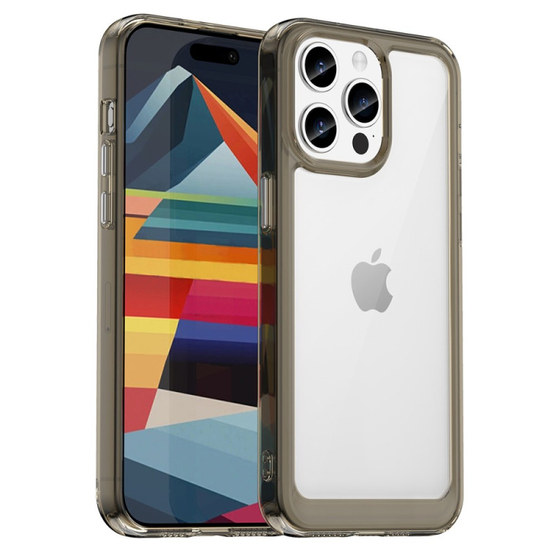 Coque iPhone 15 Pro Dos Acrylique et Rebords Silicone