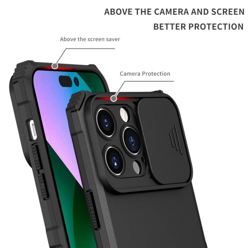 Coque iPhone 15 Pro Max Protège Appareil Photo avec Support