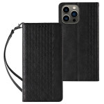Flip Cover iPhone 15 Vintage Stylée à Lanière Flip Cover iPhone 15 Vintage Stylée à Lanière
