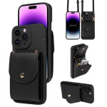 Coque iPhone 15 Porte-Cartes et Bandoulière Coque iPhone 15 Porte-Cartes et Bandoulière
