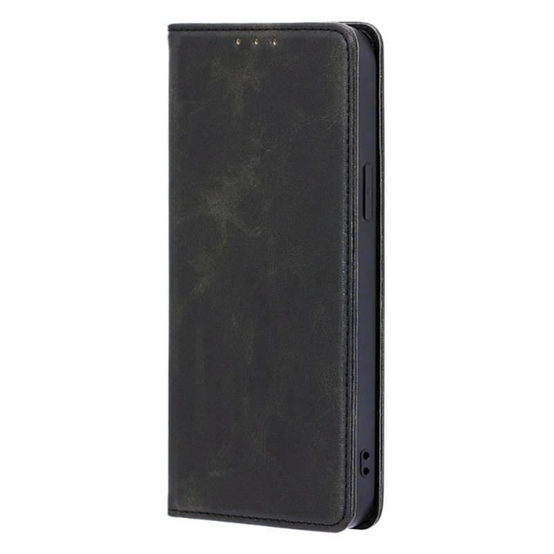 Flip Cover iPhone 15 Plus Simili Cuir Sobriété