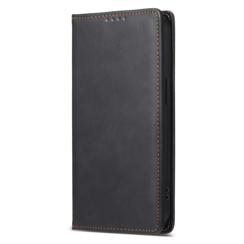 Flip Cover iPhone 15 Pro Max Effet Cuir Protection des Cartes RFID