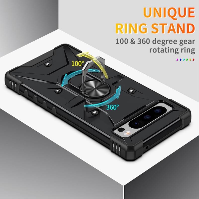 Coque Silicone Google Pixel 8 Pro Avec Anneau Support Magnétique 360° - TPU Souple, Mince, Antichoc - 6 Couleurs