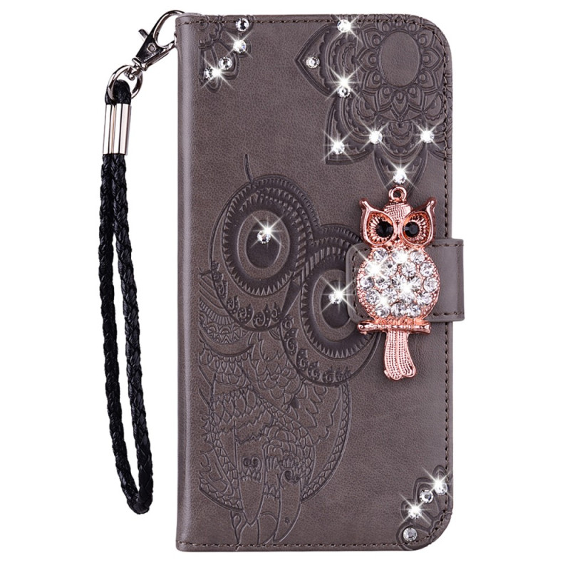 Housse Google Pixel 8 Pro Hibou Mandala et Breloque