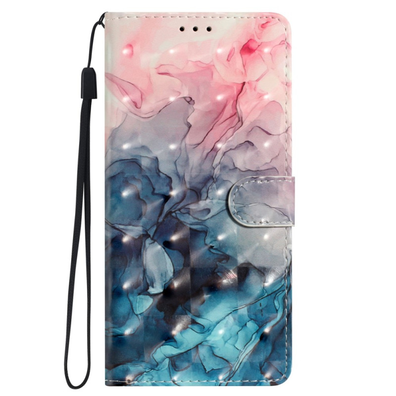 Housse Sony Xperia 5 V Marbre Aquarelle avec Lanière