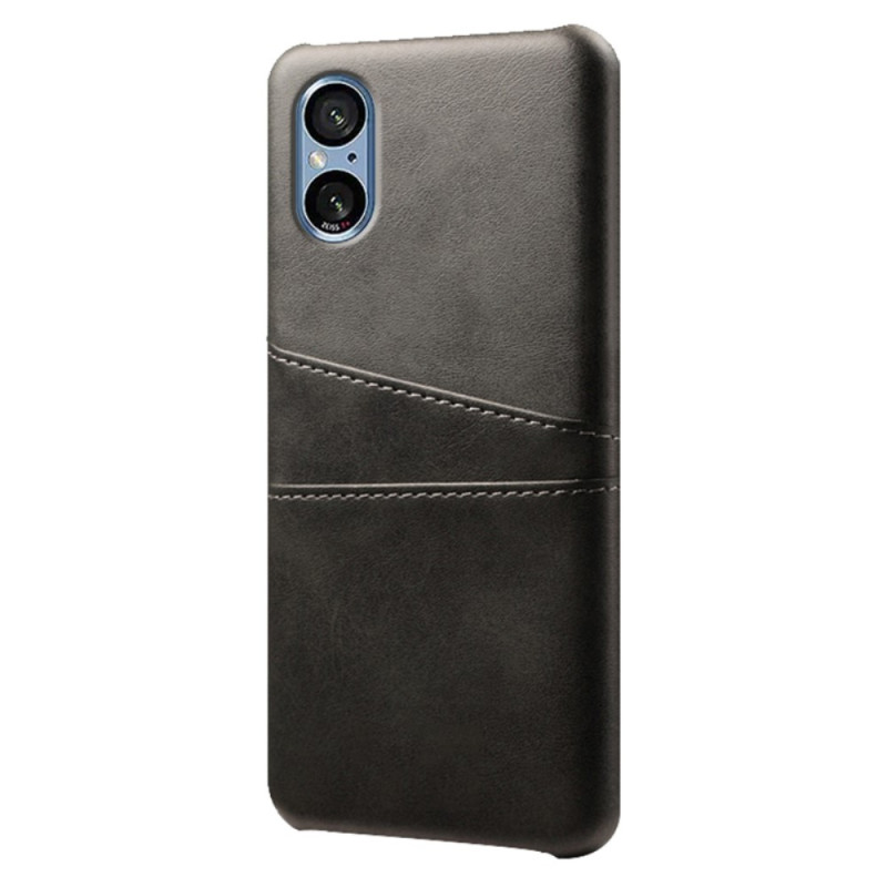 Coque Sony Xperia 5 V Effet Cuir Porte-Cartes