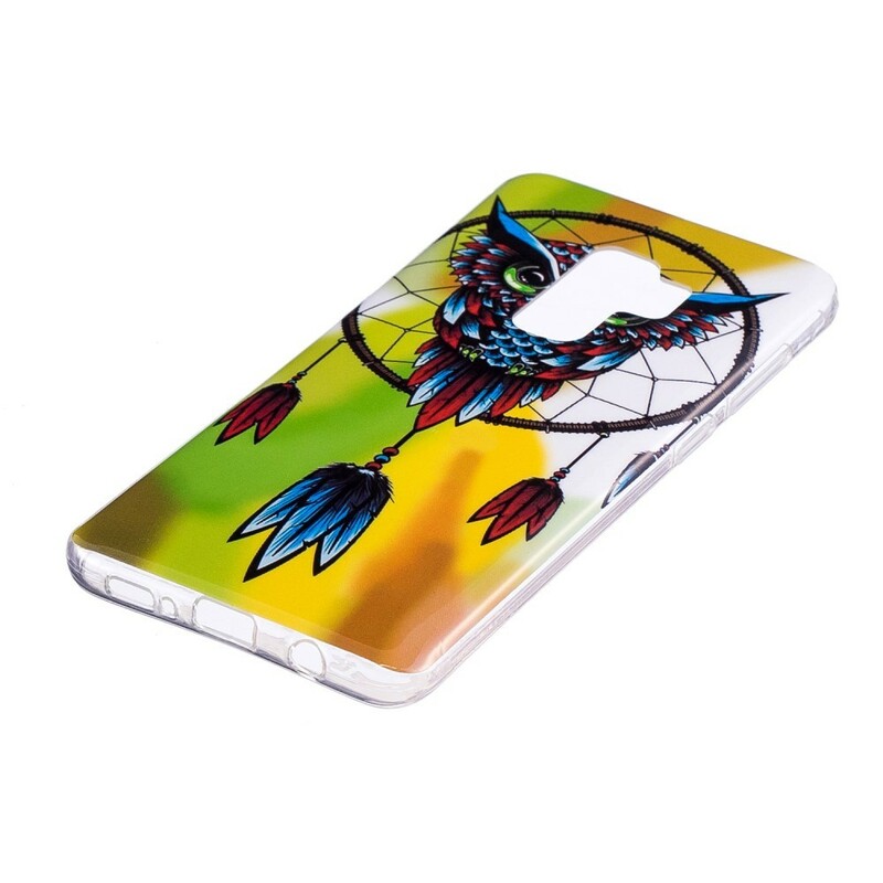 Coque Samsung Galaxy S9 Attrape Rêves Hibou Fluorescente