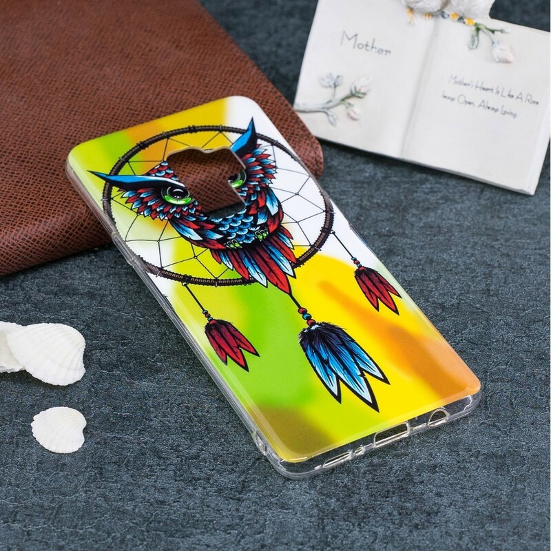 Coque Samsung Galaxy S9 Attrape Rêves Hibou Fluorescente