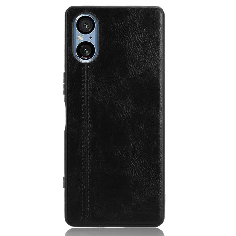 Coque Sony Xperia 5 V Effet Cuir Couture