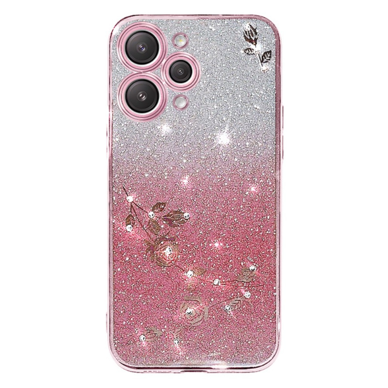 Coque Xiaomi Redmi 12 5G / Poco M6 Pro 5G Paillettes Roses