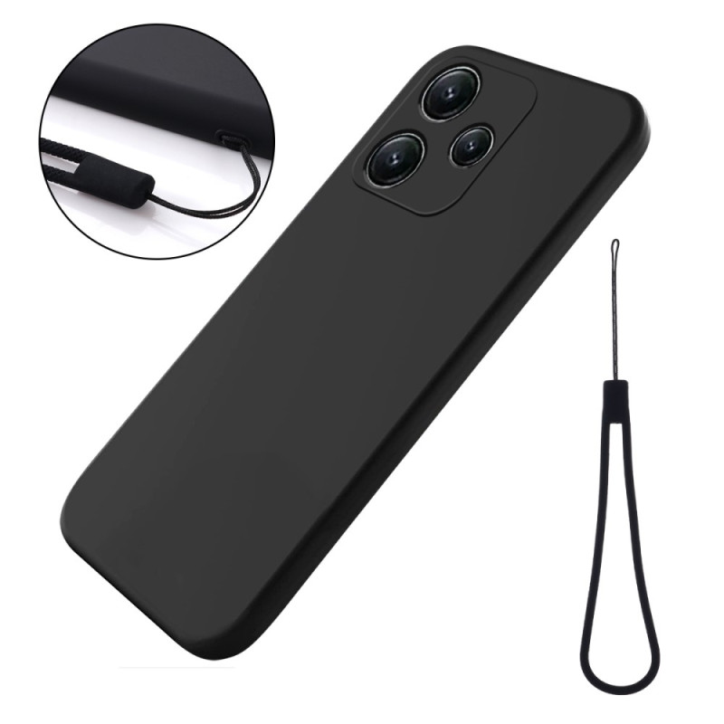 Coque Xiaomi Redmi 12 5G / Poco M6 Pro 5G Silicone Liquide avec Lanière