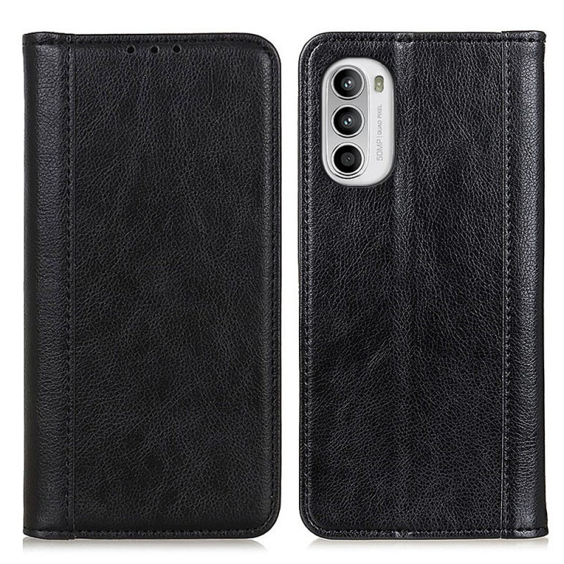 Flip Cover Moto G82 5G / G52 Cuir Fendu Ma Coque