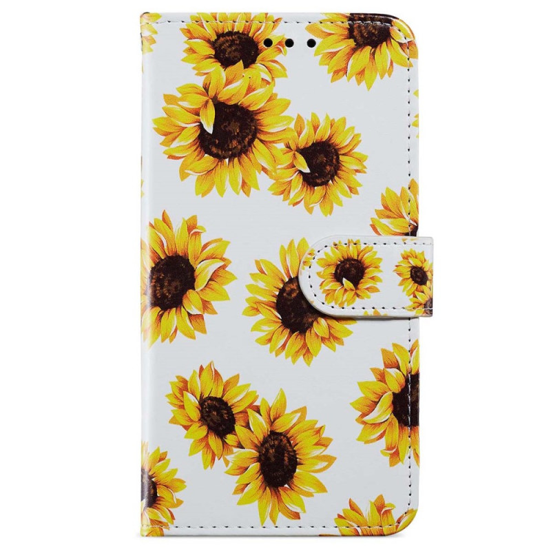 Housse Samsung Galaxy S23 FE Tournesols à Lanière