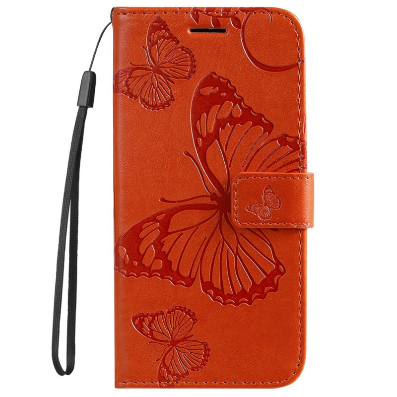 Housse Samsung Galaxy S23 FE Papillons Géants à Lanière