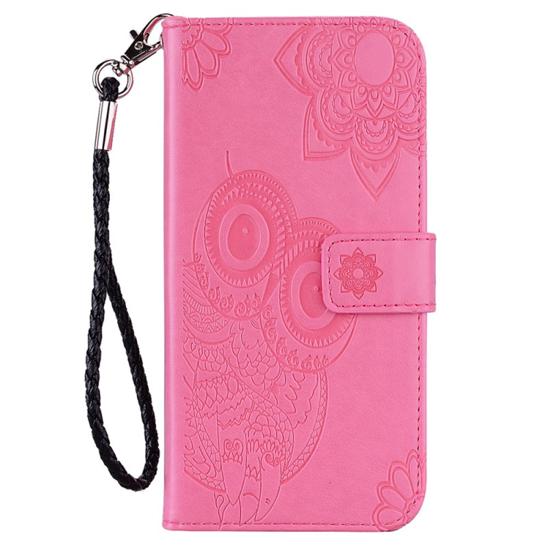 Housse Samsung Galaxy S23 FE Hibou Mandala et Lanière